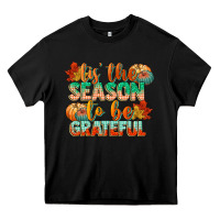 Black tis the season to be grateful Heavy Core Tee - CowGirlArtShop