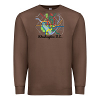 Chestnut metro map of washington dc art city rail transit subway Premium Sweatshirt - linhVisuals