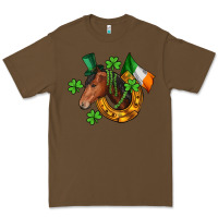 Horse With Horseshoe St. Patrick's Premium Tee | Teevron