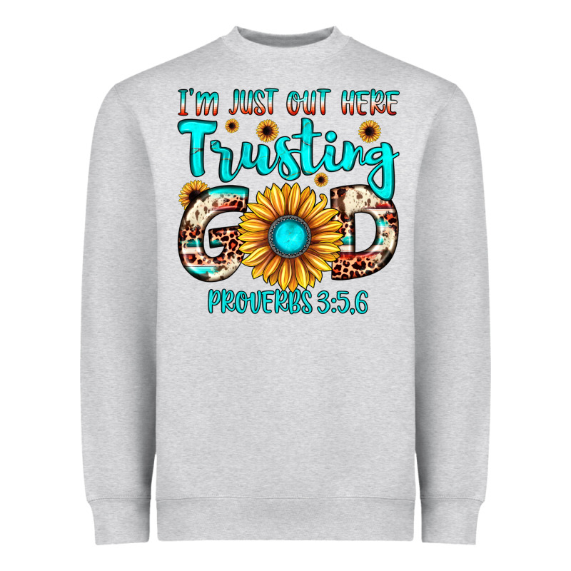 I M Just Out Here Trusting God Proverbs 3 5,6 Heavyweight Sweatshirt by JahusDesignShop | Teevron