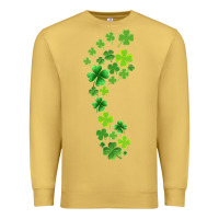 Antique Gold best st. patrick's day gift lucky foot print t shirt Premium Sweatshirt - linhVisuals