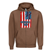 Chestnut baseball dad american flag Zipper Hoodie - JahusDesignShop