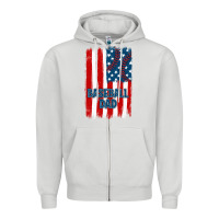 Dove Grey baseball dad american flag Zipper Hoodie - JahusDesignShop