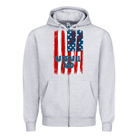 Heather Grey baseball dad american flag Zipper Hoodie - JahusDesignShop