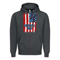 Smoke baseball dad american flag Zipper Hoodie - JahusDesignShop