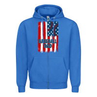 True Royal baseball dad american flag Zipper Hoodie - JahusDesignShop