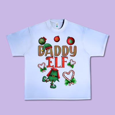 Daddy Elf Urban Heavy Tee Designed By Bundleandbundleshop