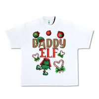 White Daddy Elf Urban Heavy Tee - BundleAndBundleShop