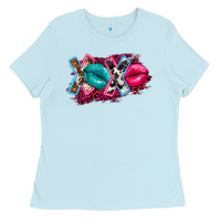 Baby Blue Western xoxo Ladies Tee - FaDigitalArtStudio