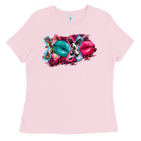 Bubblegum Pink Western xoxo Ladies Tee - FaDigitalArtStudio