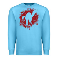 Ocean Blue Anarchist Black Cat Premium Sweatshirt - linhVisuals