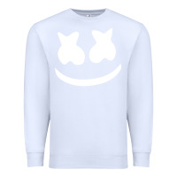 White mello face Premium Sweatshirt - linhVisuals