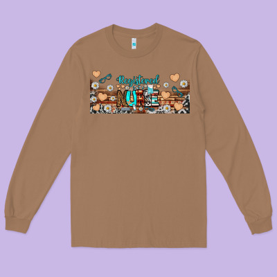 Registered Nurse Libbey Glass Long Sleeve Tee Designed By Bundleandbundleshop