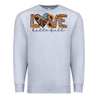 Heather Grey hello fall love Premium Sweatshirt - JahusDesignShop