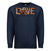 Navy hello fall love Premium Sweatshirt - JahusDesignShop