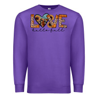 Purple hello fall love Premium Sweatshirt - JahusDesignShop