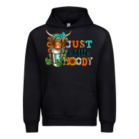 Black just a little moody coffee cup long haired cow Urban Hoodie - Jasminsmagicworld