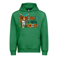 Emerald just a little moody coffee cup long haired cow Urban Hoodie - Jasminsmagicworld