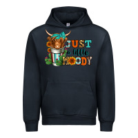 Navy just a little moody coffee cup long haired cow Urban Hoodie - Jasminsmagicworld