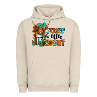 Pigment French Oak just a little moody coffee cup long haired cow Urban Hoodie - Jasminsmagicworld