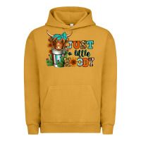 Pigment Peanut Butter just a little moody coffee cup long haired cow Urban Hoodie - Jasminsmagicworld
