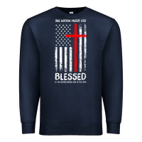 Navy one nation under god veteran christian Premium Sweatshirt - linhVisuals