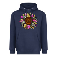 Navy sunflower camouflage Heavyweight Hoodie - JahusDesignShop
