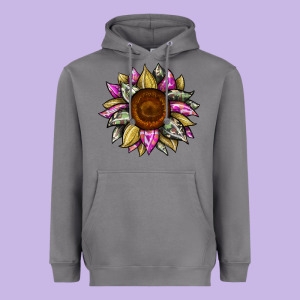 Sunflower Camouflage Heavyweight Hoodie Designed By Jahusdesignshop