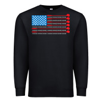 Black patriotic golf usa flag Premium Sweatshirt - linhVisuals