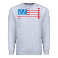 Heather Grey patriotic golf usa flag Premium Sweatshirt - linhVisuals
