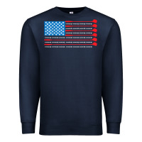 Navy patriotic golf usa flag Premium Sweatshirt - linhVisuals