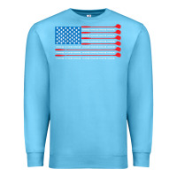 Ocean Blue patriotic golf usa flag Premium Sweatshirt - linhVisuals