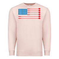 Pale Pink patriotic golf usa flag Premium Sweatshirt - linhVisuals