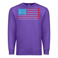 Purple patriotic golf usa flag Premium Sweatshirt - linhVisuals