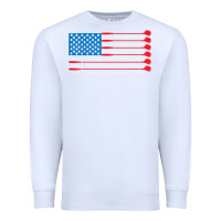 White patriotic golf usa flag Premium Sweatshirt - linhVisuals