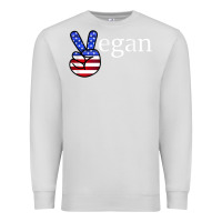 Dove Grey peace american flag vegan Premium Sweatshirt - linhVisuals