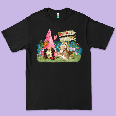 Easter Gnome And Rabbit Egg Hunt  Easter Day Premium Tee Designed By Cowgirlartshop