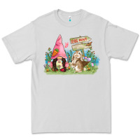 Dove Grey Easter gnome and rabbit egg hunt  Easter Day Premium Tee - CowGirlArtShop