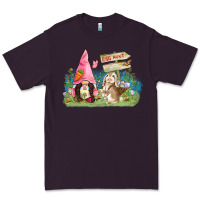 Plum Easter gnome and rabbit egg hunt  Easter Day Premium Tee - CowGirlArtShop