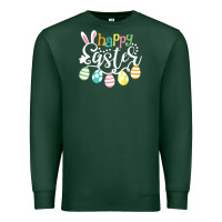 Sports Green happy easter day easter bunny eggs for girl woman Premium Sweatshirt - linhVisuals