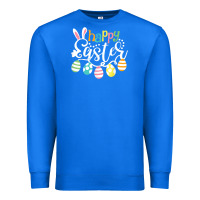 True Royal happy easter day easter bunny eggs for girl woman Premium Sweatshirt - linhVisuals