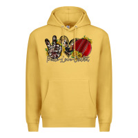 Antique Gold peace love cricket Premium Hoodie - RacoonDesign