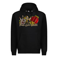Black peace love cricket Premium Hoodie - RacoonDesign