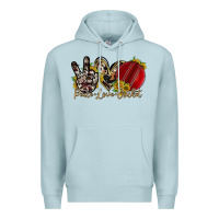Blue Mist peace love cricket Premium Hoodie - RacoonDesign