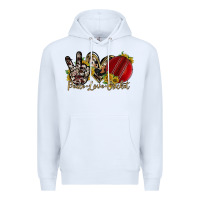 White peace love cricket Premium Hoodie - RacoonDesign