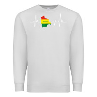Dove Grey heartbeat design bolivian flag bolivia Premium Sweatshirt - linhVisuals