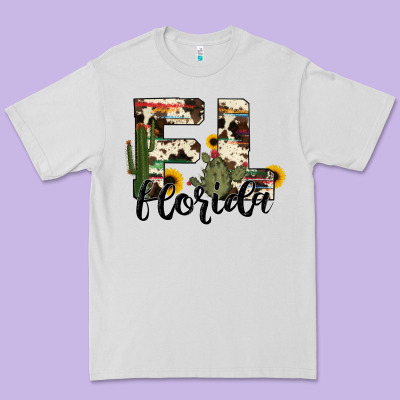 Florida State Cowhide Serape Cactus Premium Tee Designed By Ranaportraitstore