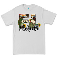 Dove Grey florida state cowhide serape cactus Premium Tee - RanaPortraitStore