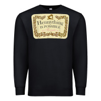 Black hennything is possible Premium Sweatshirt - linhVisuals