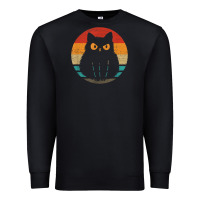 Black cat retro style vintage Premium Sweatshirt - linhVisuals